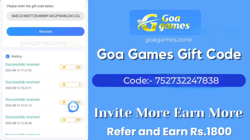 Goa Games Gift Codes