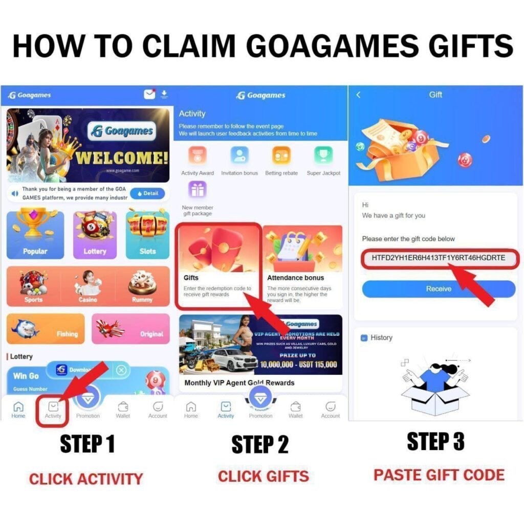 Step by Step Guide to Claim Goa Games Gift Codes